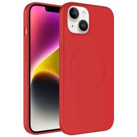 Evastore Apple iPhone 14 Magsafe Wireless Şarj Özellikli Pastel Renk Silikon Mat Kapak Kılıf