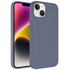 Evastore Apple iPhone 14 Magsafe Wireless Şarj Özellikli Pastel Renk Silikon Plas Kapak Kılıf