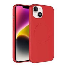 Evastore Apple iPhone 14 Magsafe Wireless Şarj Özellikli Pastel Renk Silikon Plas Kapak Kılıf