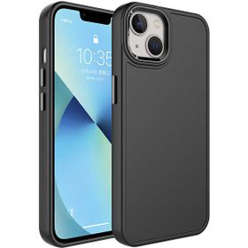 Evastore Apple iPhone 14 Metal Çerçeve ve Buton Tasarımlı Sert Botox Kapak Kılıf