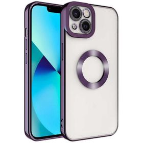 Evastore Apple iPhone 14 Plus Kamera Korumalı Logo Gösteren Omega Kapak Kılıf
