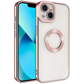 Evastore Apple iPhone 14 Plus Kamera Korumalı Logo Gösteren Omega Kapak Kılıf