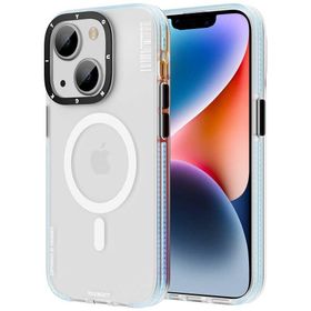 Evastore Apple iPhone 14 Plus Magsafe Şarj Özellikli Youngkit Jane Sand Serisi Mavi Kapak Kılıf