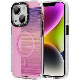 Evastore Apple iPhone 14 Plus Magsafe Şarj Özellikli Youngkit Pure Serisi Pembe Kapak Kılıf