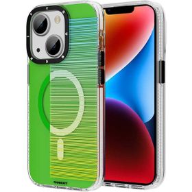 Evastore Apple iPhone 14 Plus Magsafe Şarj Özellikli Youngkit Pure Serisi Yeşil Kapak Kılıf