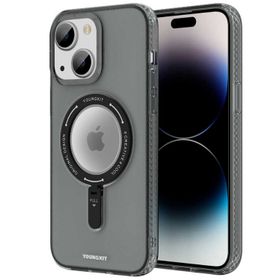 Evastore Apple iPhone 14 Plus Magsafe Şarj Özellikli Youngkit Rock Serisi Siyah Kapak Kılıf