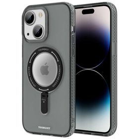 Evastore Apple iPhone 14 Plus Magsafe Şarj Özellikli Youngkit Rock Serisi Siyah Kapak Kılıf