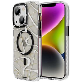 Evastore Apple iPhone 14 Plus Magsafe Şarj Özellikli Youngkit Water-Ink Serisi Kapak Kılıf