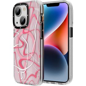 Evastore Apple iPhone 14 Plus Magsafe Şarj Özellikli Youngkit Water-Ink Serisi Kırmızı Kapak Kılıf