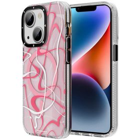 Evastore Apple iPhone 14 Plus Magsafe Şarj Özellikli Youngkit Water-Ink Serisi Kırmızı Kapak Kılıf
