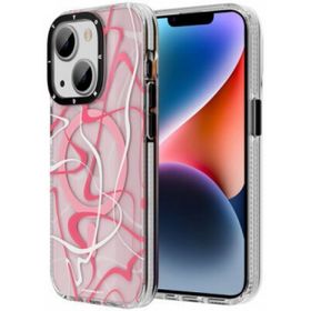 Evastore Apple iPhone 14 Plus Magsafe Şarj Özellikli Youngkit Water-Ink Serisi Kırmızı Kapak Kılıf