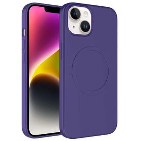 Evastore Apple iPhone 14 Plus Magsafe Wireless Şarj Özellikli Pastel Renk Silikon Plas Kapak Kılıf