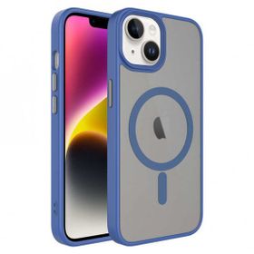 Evastore Apple iPhone 14 Plus Mat Arka Yüzey Wireless Şarj Özellikli Zore Flet Magsafe Kapak Kılıf