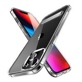 Evastore Apple iPhone 14 Plus Standlı Şeffaf Silikon L-Stand Kapak Kılıf