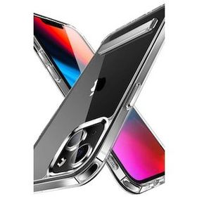 Evastore Apple iPhone 14 Plus Standlı Şeffaf Silikon L-Stand Kapak Kılıf