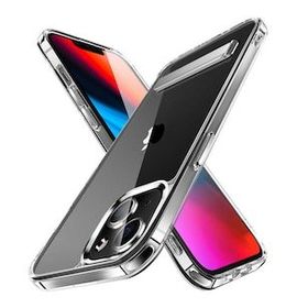 Evastore Apple iPhone 14 Plus Standlı Şeffaf Silikon L-Stand Kapak Kılıf