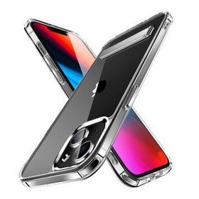 Evastore Apple iPhone 14 Plus Standlı Şeffaf Silikon L-Stand Kapak Kılıf