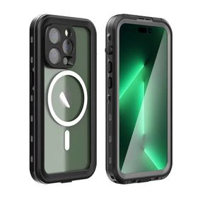 Evastore Apple iPhone 14 Pro 1-1 Su Geçirmez Siyah Kenarlı Kılıf