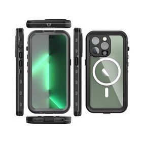 Evastore Apple iPhone 14 Pro 1-1 Su Geçirmez Siyah Kenarlı Kılıf