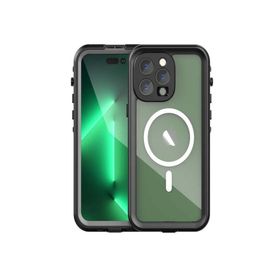 Evastore Apple iPhone 14 Pro 1-1 Su Geçirmez Siyah Kenarlı Kılıf