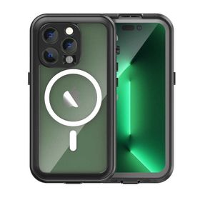 Evastore Apple iPhone 14 Pro 1-1 Su Geçirmez Siyah Kenarlı Kılıf
