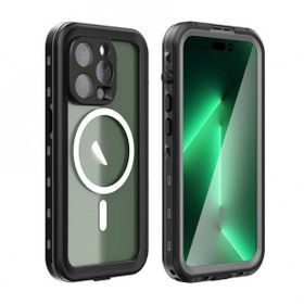 Evastore Apple iPhone 14 Pro 1-1 Su Geçirmez Siyah Kenarlı Kılıf