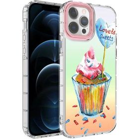 Evastore Apple iPhone 14 Pro Kamera Korumalı Renkli Desenli Sert Silikon Korn Kapak Kılıf