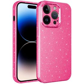 Evastore Apple iPhone 14 Pro Kamera Korumalı Simli Lüks Koton Kapak Kılıf