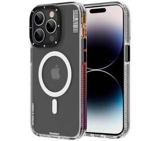 Evastore Apple iPhone 14 Pro Magsafe Şarj Özellikli Youngkit Jane Sand Serisi Siyah Kapak Kılıf
