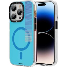 Evastore Apple iPhone 14 Pro Magsafe Şarj Özellikli Youngkit Pure Serisi Mavi Kapak Kılıf