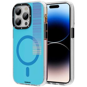 Evastore Apple iPhone 14 Pro Magsafe Şarj Özellikli Youngkit Pure Serisi Mavi Kapak Kılıf