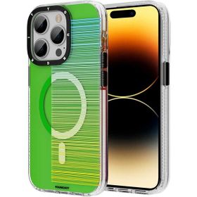 Evastore Apple iPhone 14 Pro Magsafe Şarj Özellikli Youngkit Pure Serisi Yeşil Kapak Kılıf