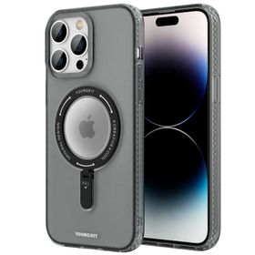 Evastore Apple iPhone 14 Pro Magsafe Şarj Özellikli Youngkit Rock Serisi Siyah Kapak Kılıf