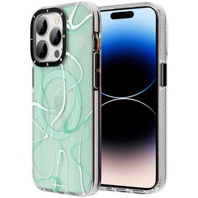 Evastore Apple iPhone 14 Pro Magsafe Şarj Özellikli Youngkit Water-Ink Serisi Siyah Kapak Kılıf