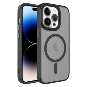 Evastore Apple iPhone 14 Pro Mat Arka Yüzey Wireless Şarj Özellikli Flet Magsafe Kapak Kılıf