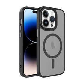 Evastore Apple iPhone 14 Pro Mat Arka Yüzey Wireless Şarj Özellikli Flet Magsafe Kapak Kılıf