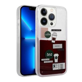 Evastore Apple iPhone 14 Pro Max Desenli Sıvılı Drink Silikon Kapak Kılıf