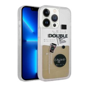 Evastore Apple iPhone 14 Pro Max Desenli Sıvılı Drink Silikon Kapak Kılıf