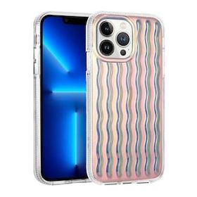 Evastore Apple iPhone 14 Pro Max Kabartmalı Dalga Tasarımlı Silikon İsmira Kapak Kılıf