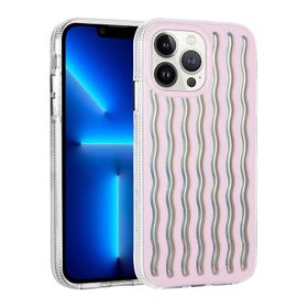 Evastore Apple iPhone 14 Pro Max Kabartmalı Dalga Tasarımlı Silikon İsmira Kapak Kılıf