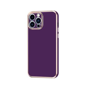 Evastore Apple iPhone 14 Pro Max Kamera Korumalı Altın Kenar Tasarım Silikon Kılıf