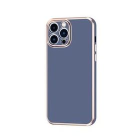 Evastore Apple iPhone 14 Pro Max Kamera Korumalı Altın Kenar Tasarım Silikon Kılıf