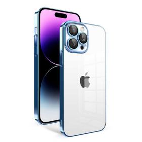 Evastore Apple iPhone 14 Pro Max Kamera Korumalı Renkli Çerçeveli Garaj Kapak Kılıf