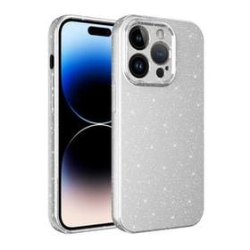 Evastore Apple iPhone 14 Pro Max Kamera Korumalı Simli Lüks Koton Kapak Kılıf