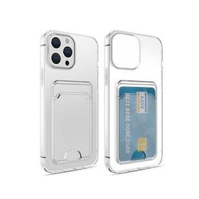 Evastore Apple iPhone 14 Pro Max Kartlıklı Şeffaf Setra Clear Silikon Kapak Kılıf