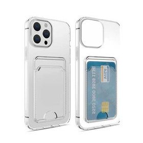 Evastore Apple iPhone 14 Pro Max Kartlıklı Şeffaf Setra Clear Silikon Kapak Kılıf