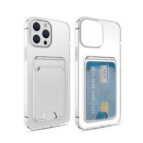 Evastore Apple iPhone 14 Pro Max Kartlıklı Şeffaf Setra Clear Silikon Kapak Kılıf