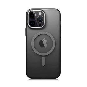 Evastore Apple iPhone 14 Pro Max Magsafe Şarj Özellikli Buzlu Sert PC Tuval Kapak Kılıf