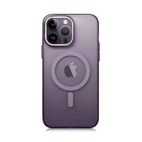 Evastore Apple iPhone 14 Pro Max Magsafe Şarj Özellikli Buzlu Sert PC Tuval Kapak Kılıf