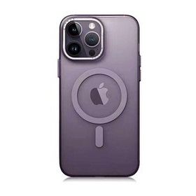 Evastore Apple iPhone 14 Pro Max Magsafe Şarj Özellikli Buzlu Sert PC Zore Tuval Kapak Kılıf